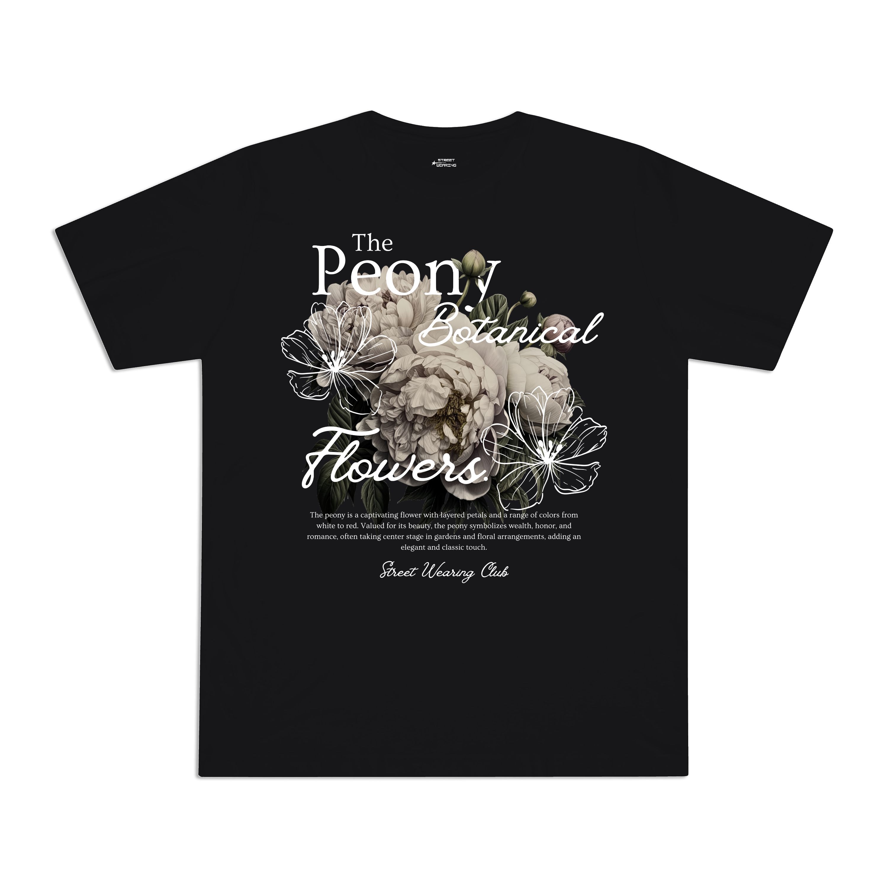 Áo unisex boxy The Peony Flower