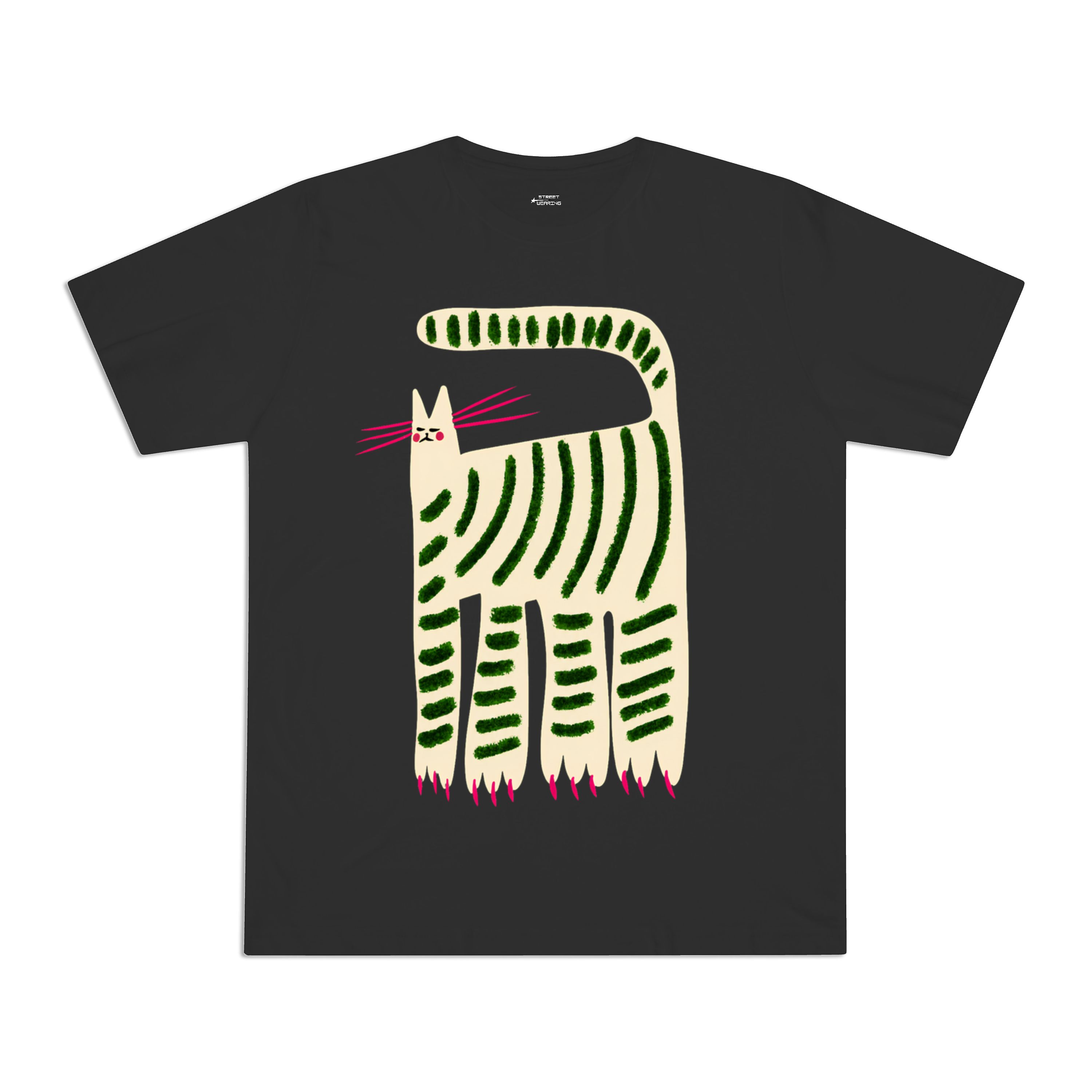 Áo unisex boxy Whiskers in Bloom Cat