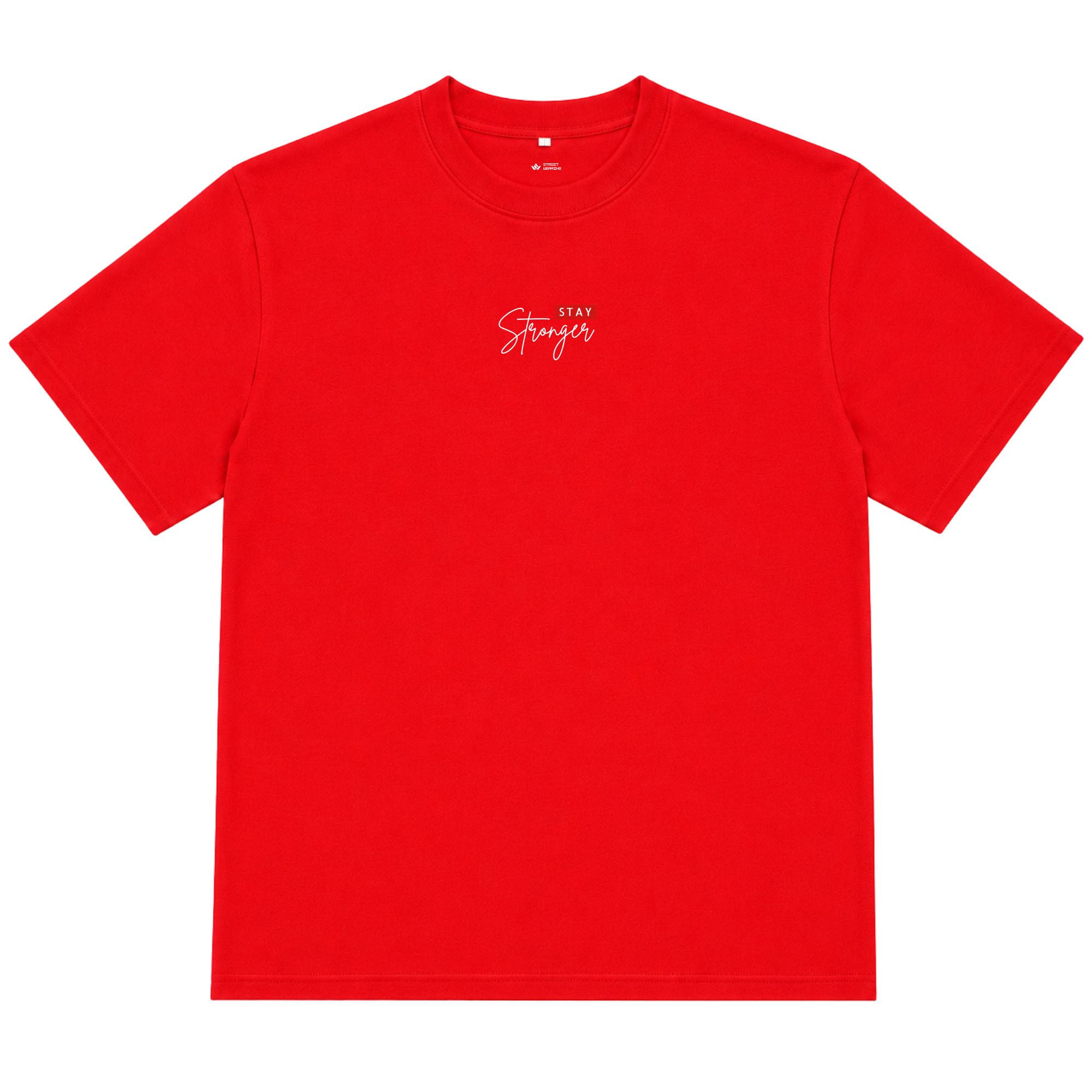 Áo thun oversize nam nữ in chữ Stay Stronger form rộng cotton 250GSM đứng form