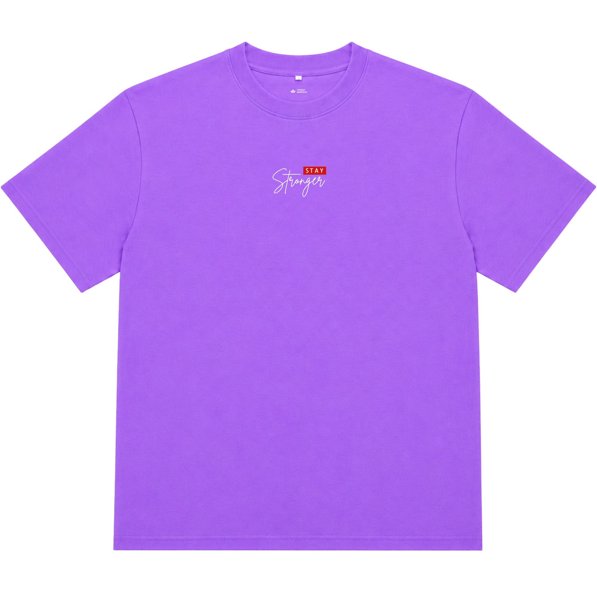 Áo thun oversize nam nữ in chữ Stay Stronger form rộng cotton 250GSM đứng form