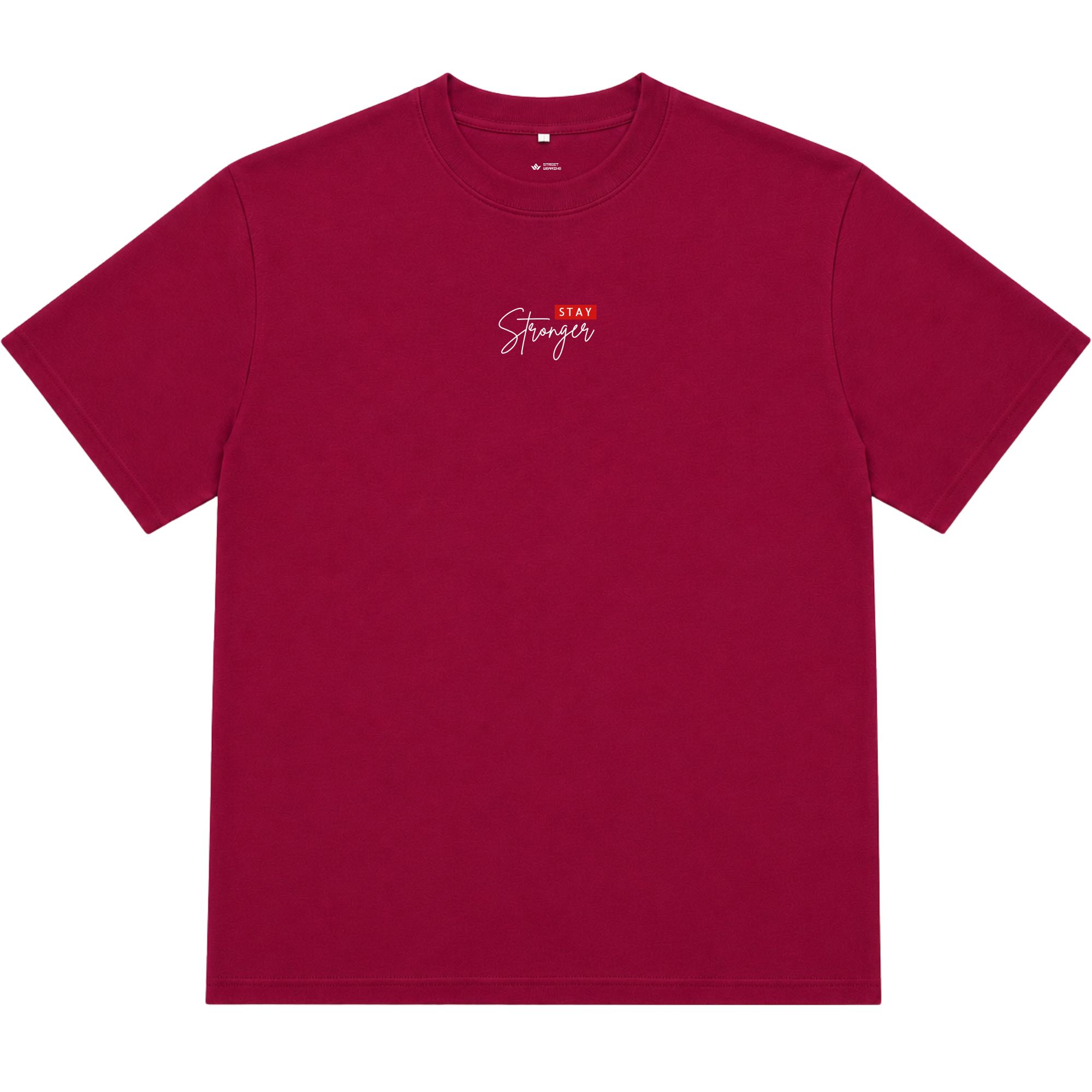 Áo thun oversize nam nữ in chữ Stay Stronger form rộng cotton 250GSM đứng form