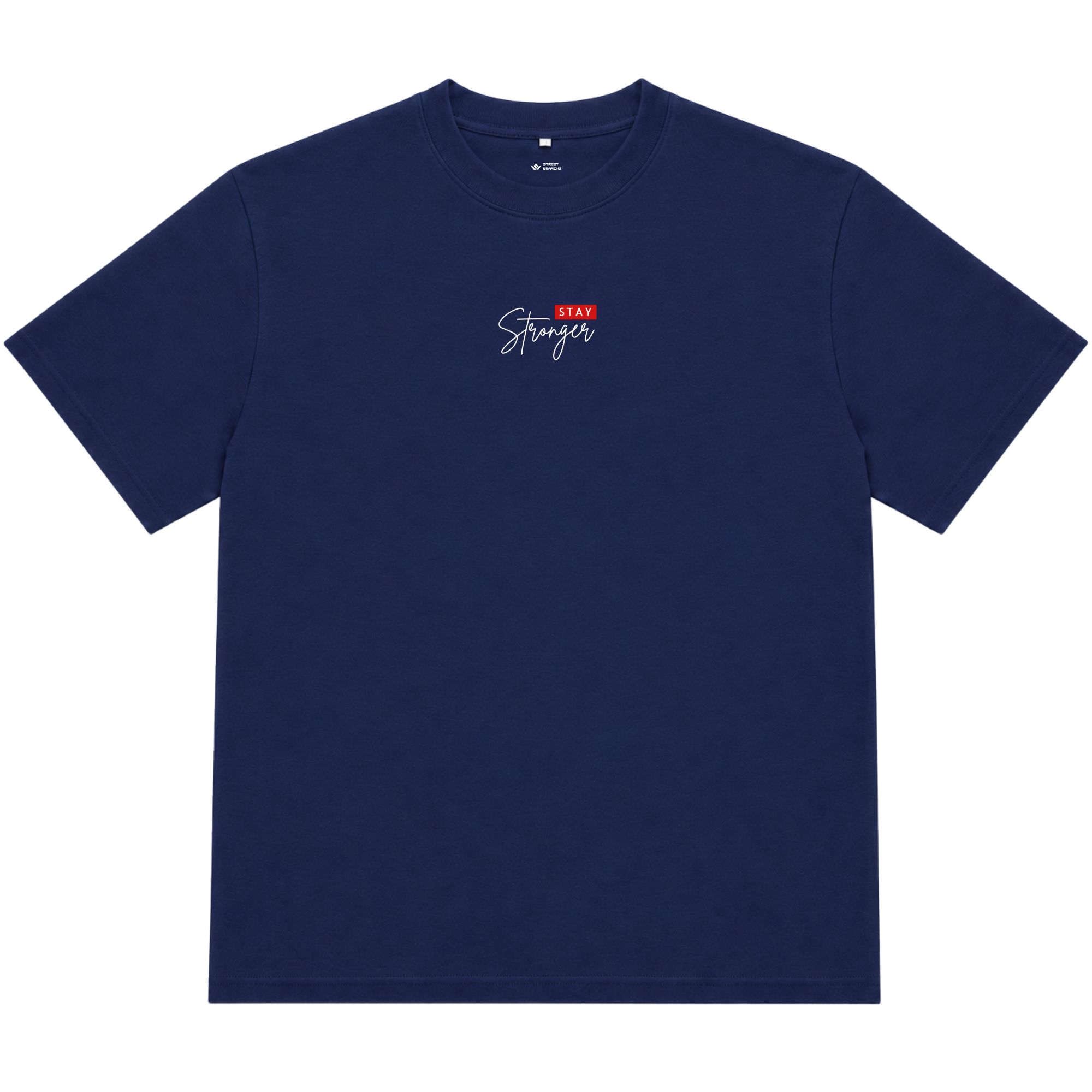 Áo thun oversize nam nữ in chữ Stay Stronger form rộng cotton 250GSM đứng form