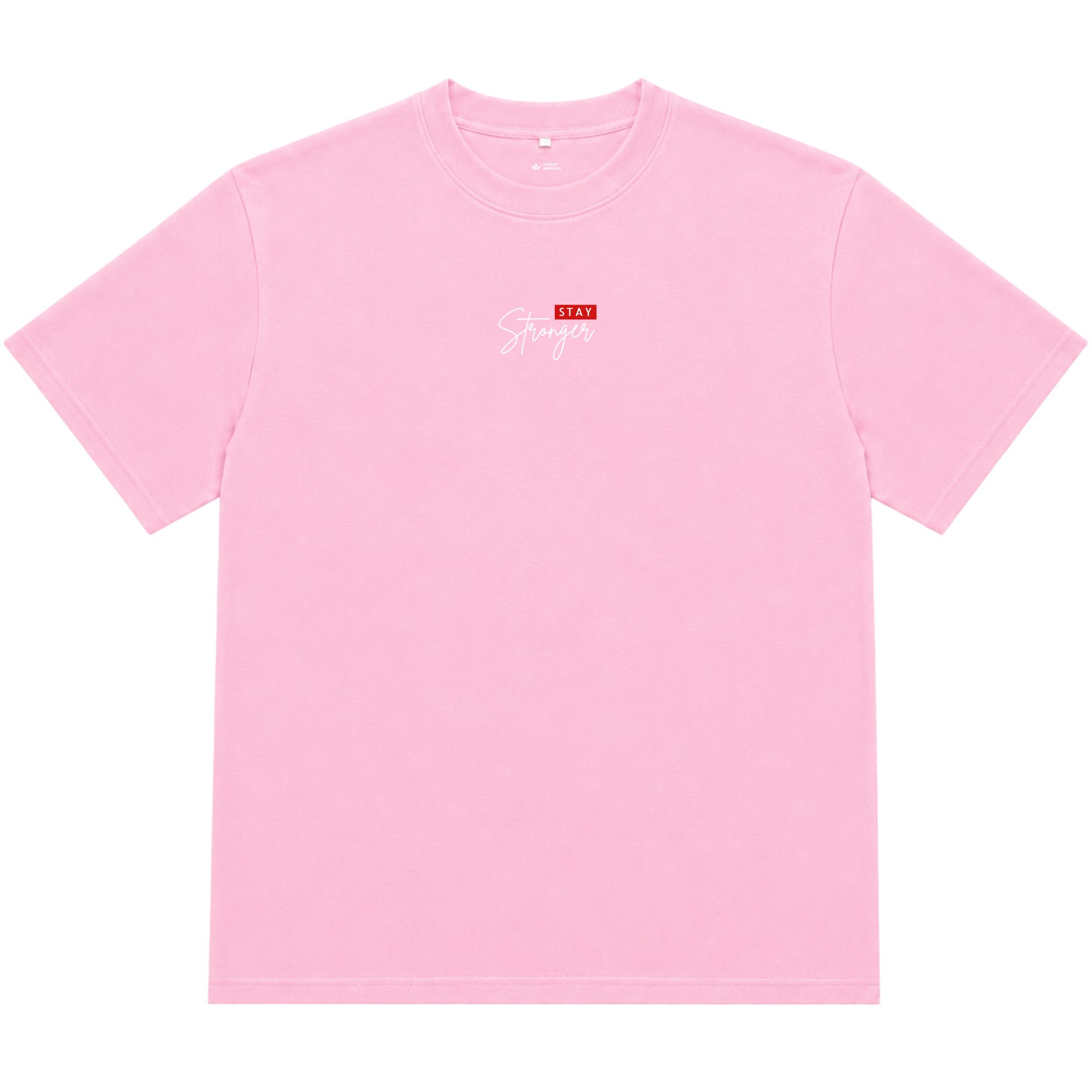 Áo thun oversize nam nữ in chữ Stay Stronger form rộng cotton 250GSM đứng form