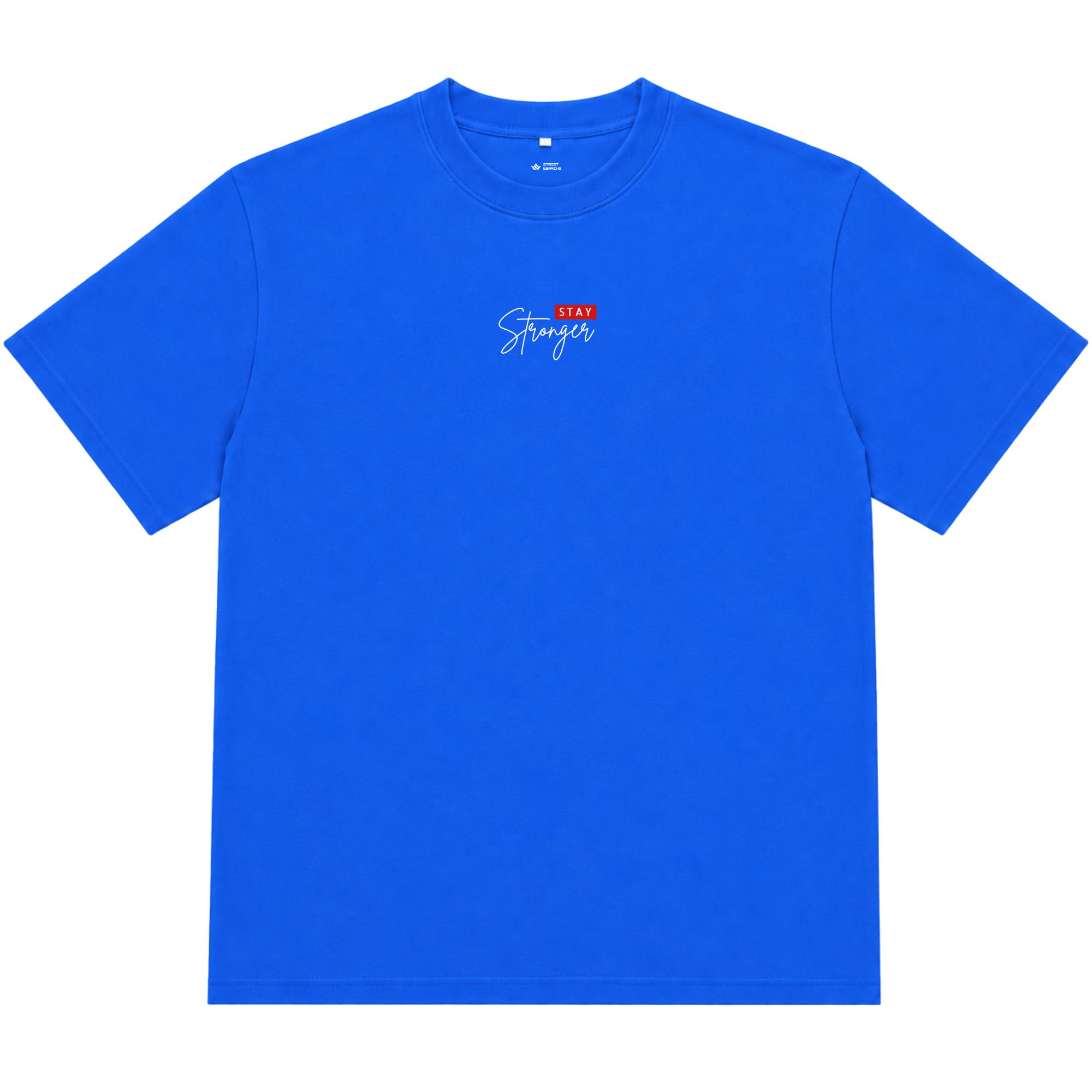 Áo thun oversize nam nữ in chữ Stay Stronger form rộng cotton 250GSM đứng form