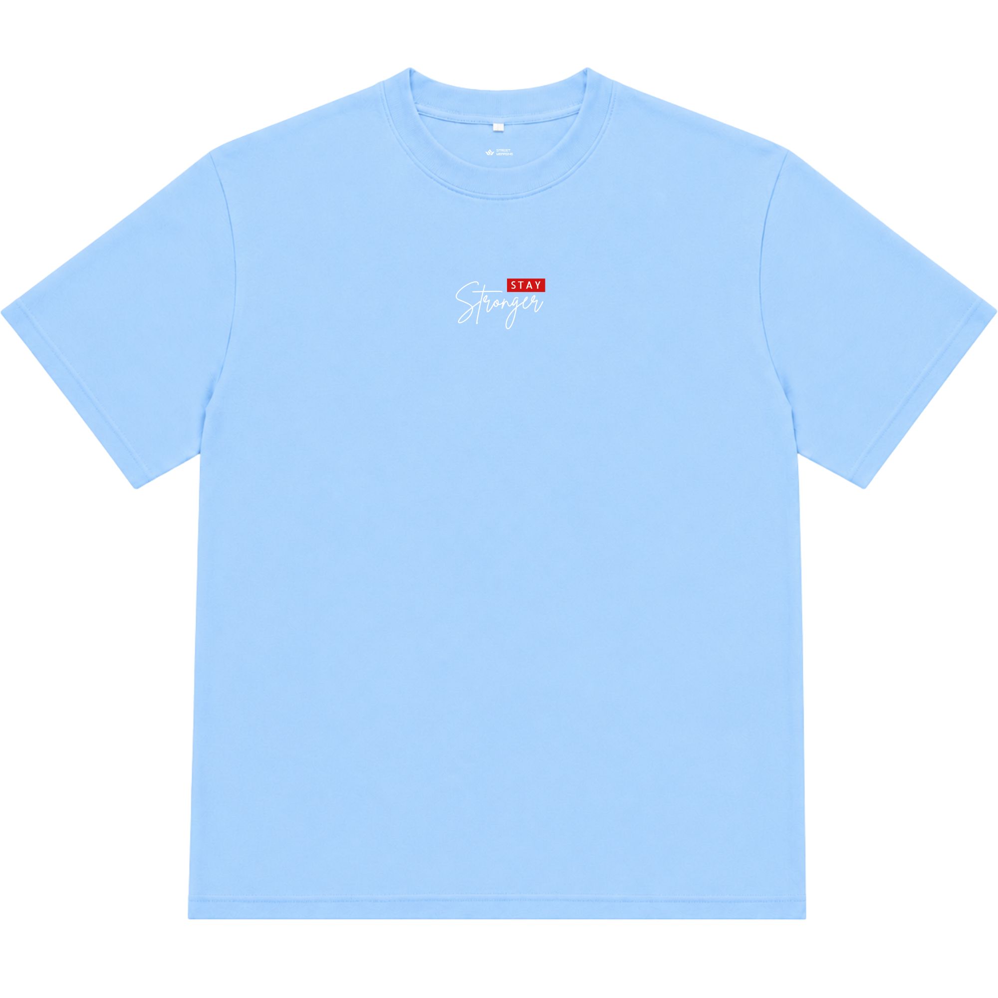Áo thun oversize nam nữ in chữ Stay Stronger form rộng cotton 250GSM đứng form