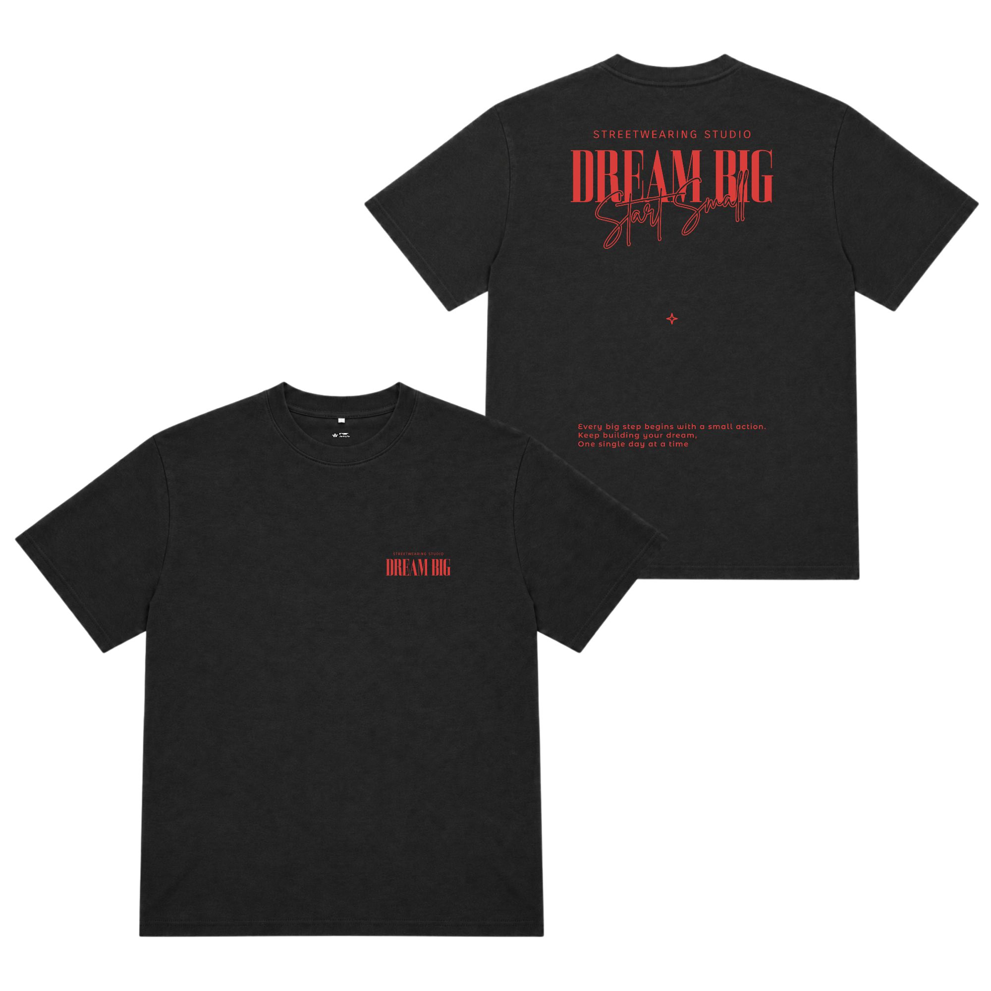 Áo thun oversize nam nữ in chữ Dream Big form rộng cotton 250GSM đứng form