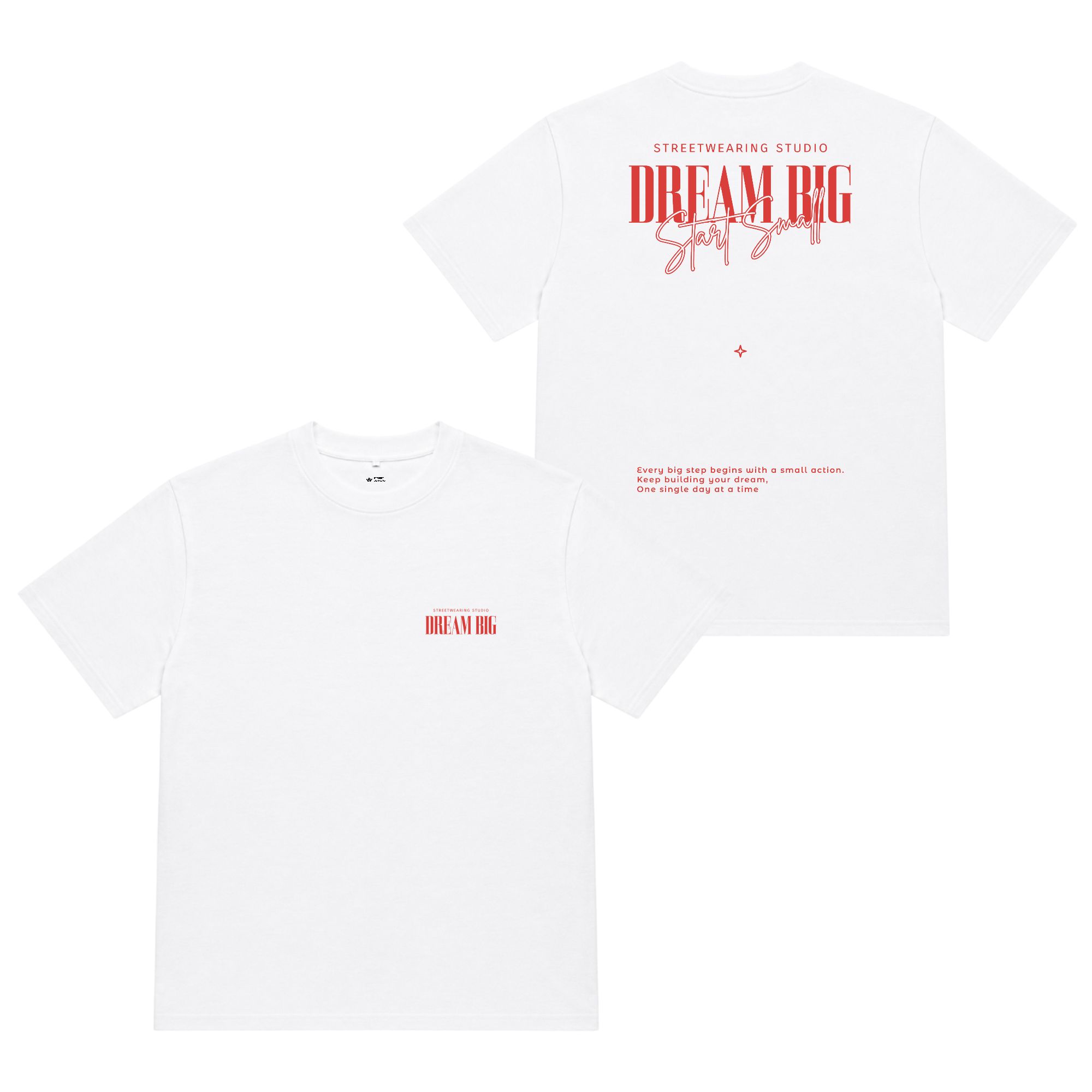 Áo thun oversize nam nữ in chữ Dream Big form rộng cotton 250GSM đứng form