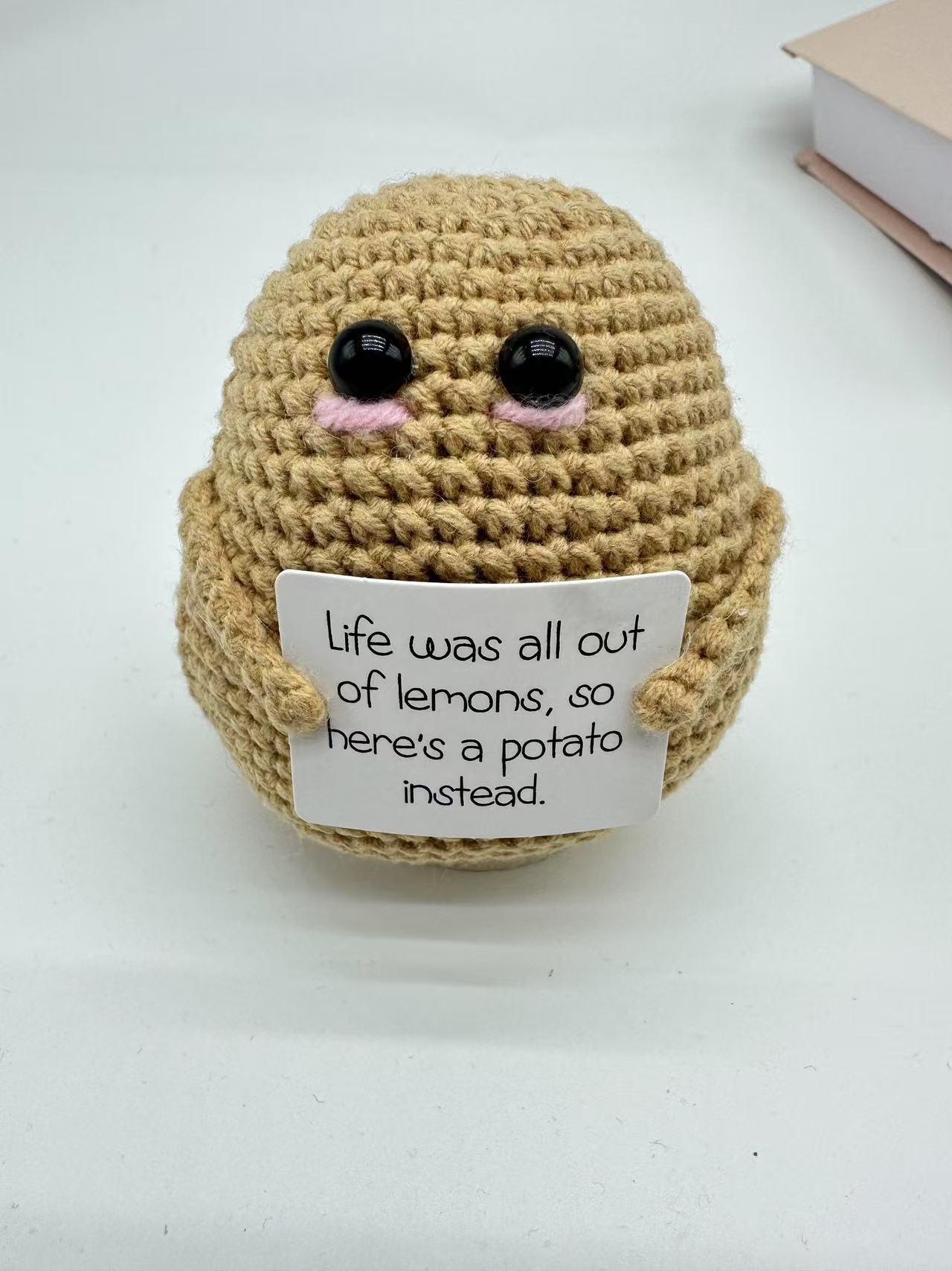 Secret Santa Gifts Under $15: Crochet Desk Buddies With a Little Card